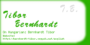 tibor bernhardt business card